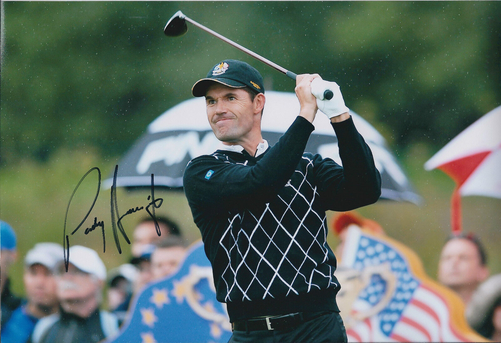 PADRAIG HARRINGTON SIGNED Autograph 12x8 Photo Poster painting AFTAL COA RYDER CUP Golfer