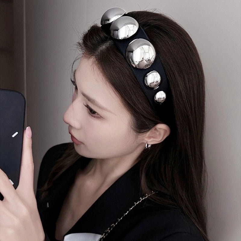 Minimalist Classic Style Color Block Plastic Cloth Handmade Hair Band