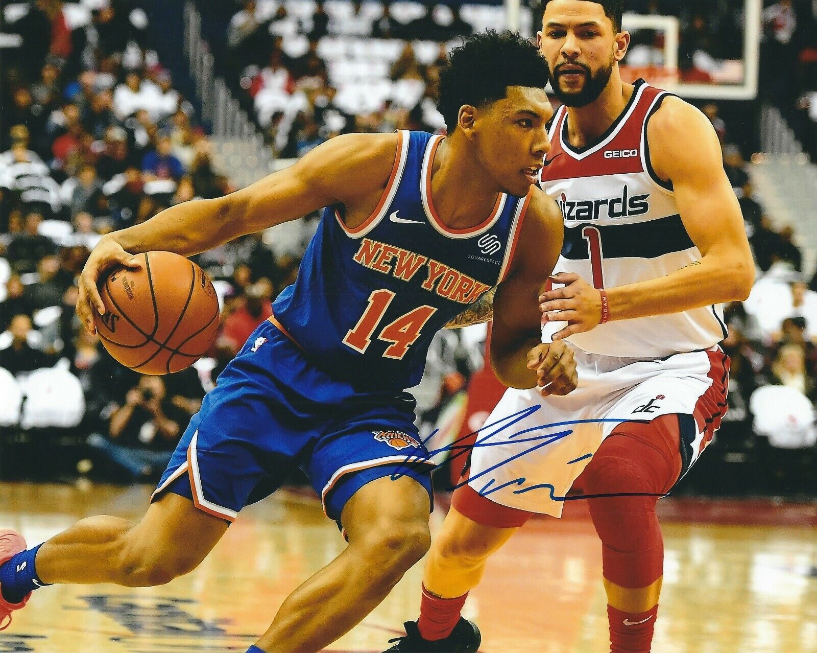 Signed 8x10 ALLONZO TRIER New York Knicks Autographed Photo Poster painting w/COA