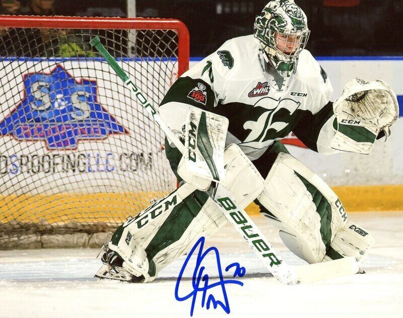 Carter Hart Autographed Signed Everett Silvertips 8x10 Photo Poster painting CFS COA Flyers