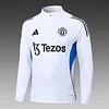 2025/2026 Manchester United Half-Pull Training Suit White Football Shirt 1:1 Thai Quality Set
