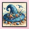 Beach Witch Hat-14CT Stamped Cross Stitch 40*40cm