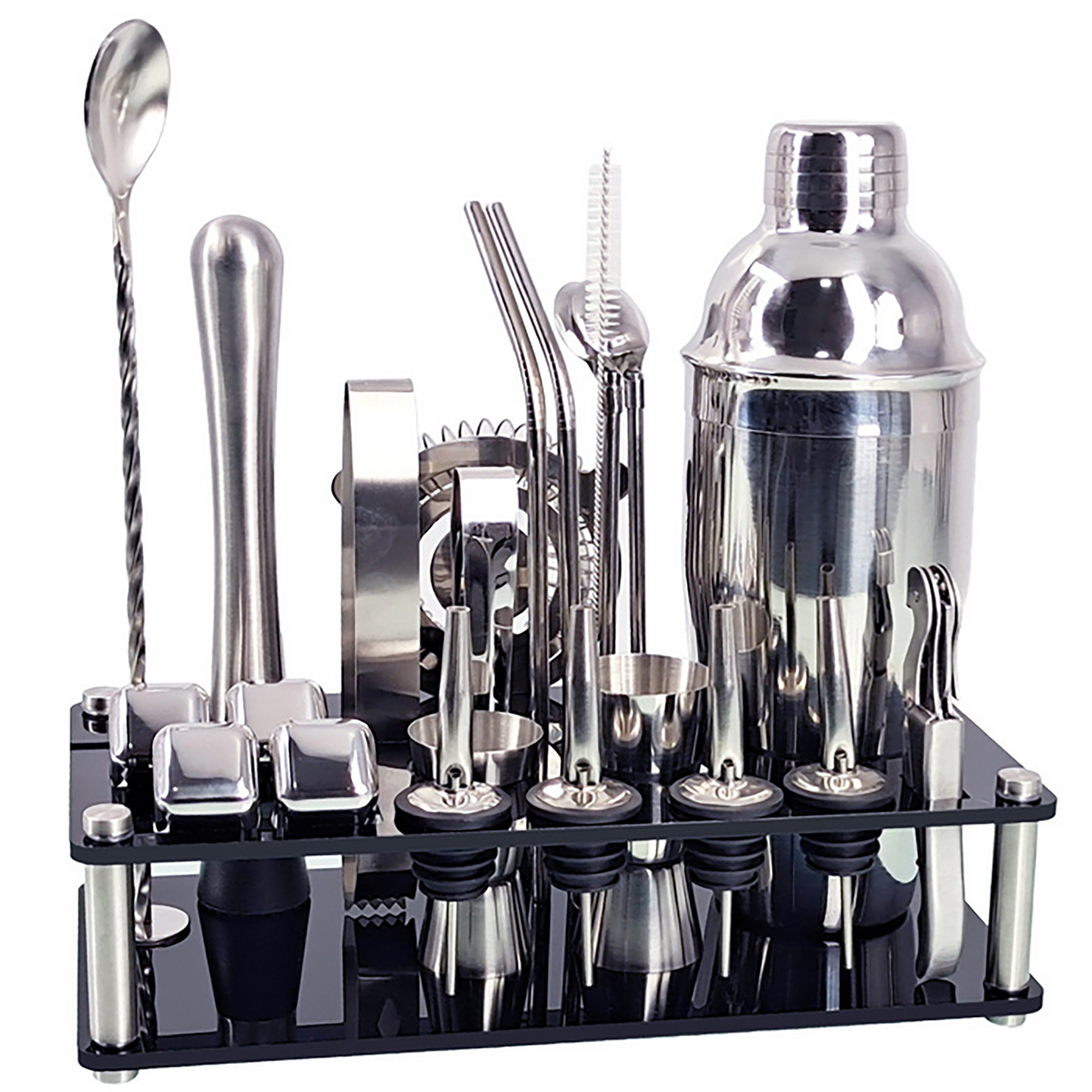 

Mixology Bartender Kit - 23-Piece Bar Set Cocktail Shaker Set with Stand, 501 Original
