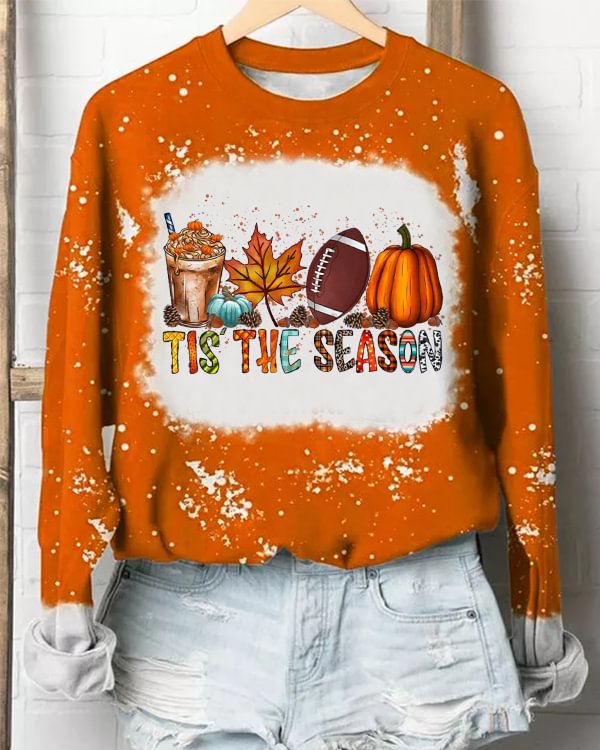 Tis The Season Football Tie Dye Sweatshirt