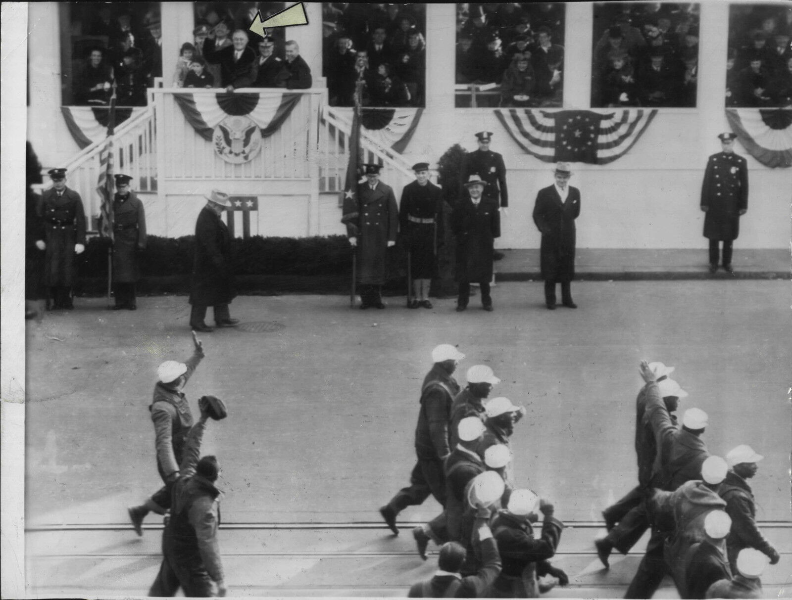 Presidents Franklin Roosevelt Inauguration Reviewing Stand 1941 Press Photo Poster painting