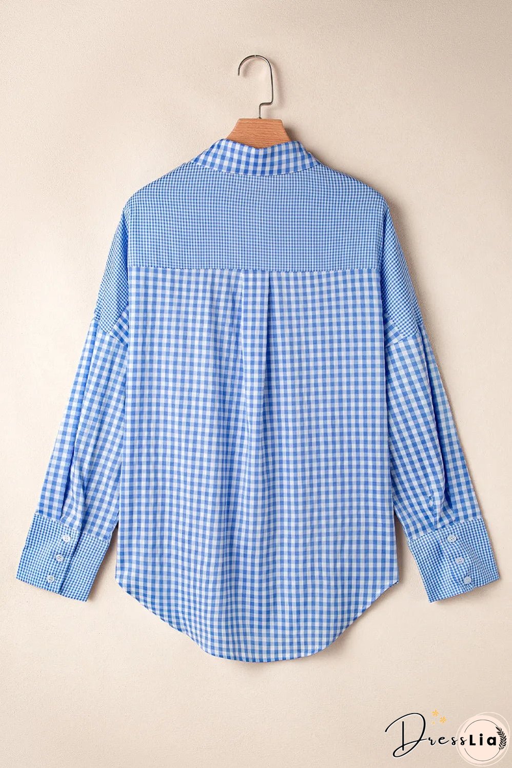 Pocketed Plaid Collared Neck Long Sleeve Shirt