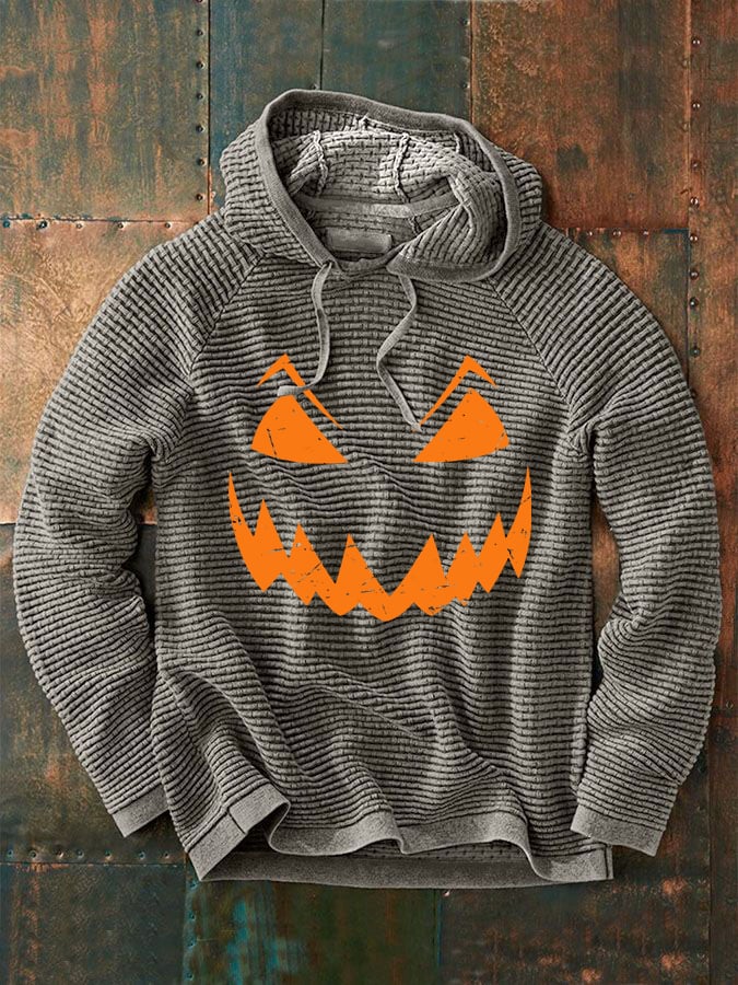Casual Halloween Print Long Sleeve Hoodie