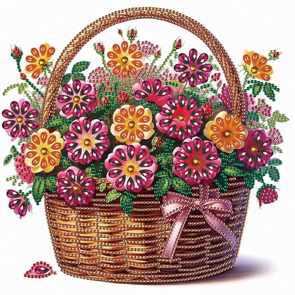 Bouquet Of Flowers 30*30cm(canvas) special shaped drill diamond painting