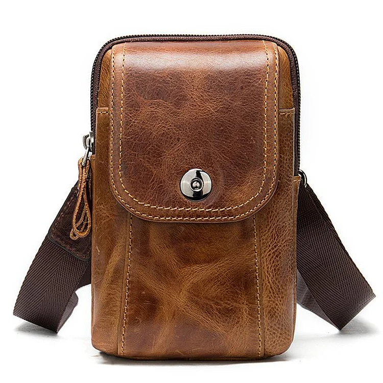 Retro Leather Crossbody Packs Waist Bag Shoulder Bags For Men