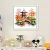 Pavilions-11CT Stamped Cross Stitch 40*40cm/15.75*15.75in tapestrymarket