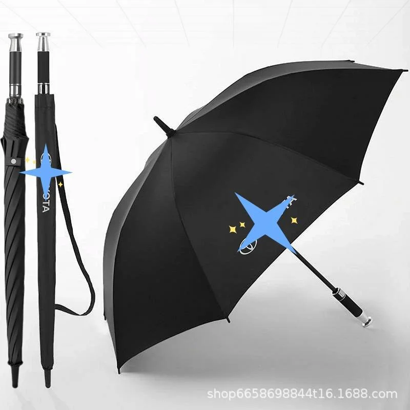  VIP business folding 10-bone black plastic umbrella