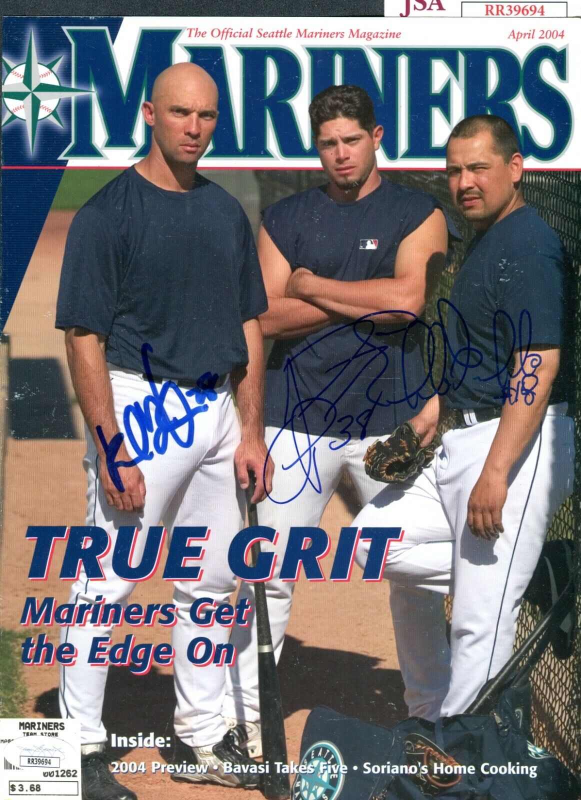 JSA Raul Ibanez Joel Pineiro Eddie Guardado Autographed Signed Magazine TRB 775