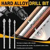 6PCS 4-Blade Saw Tooth Eccentric Drill Bit High-Strength Eccentric Twist Drill