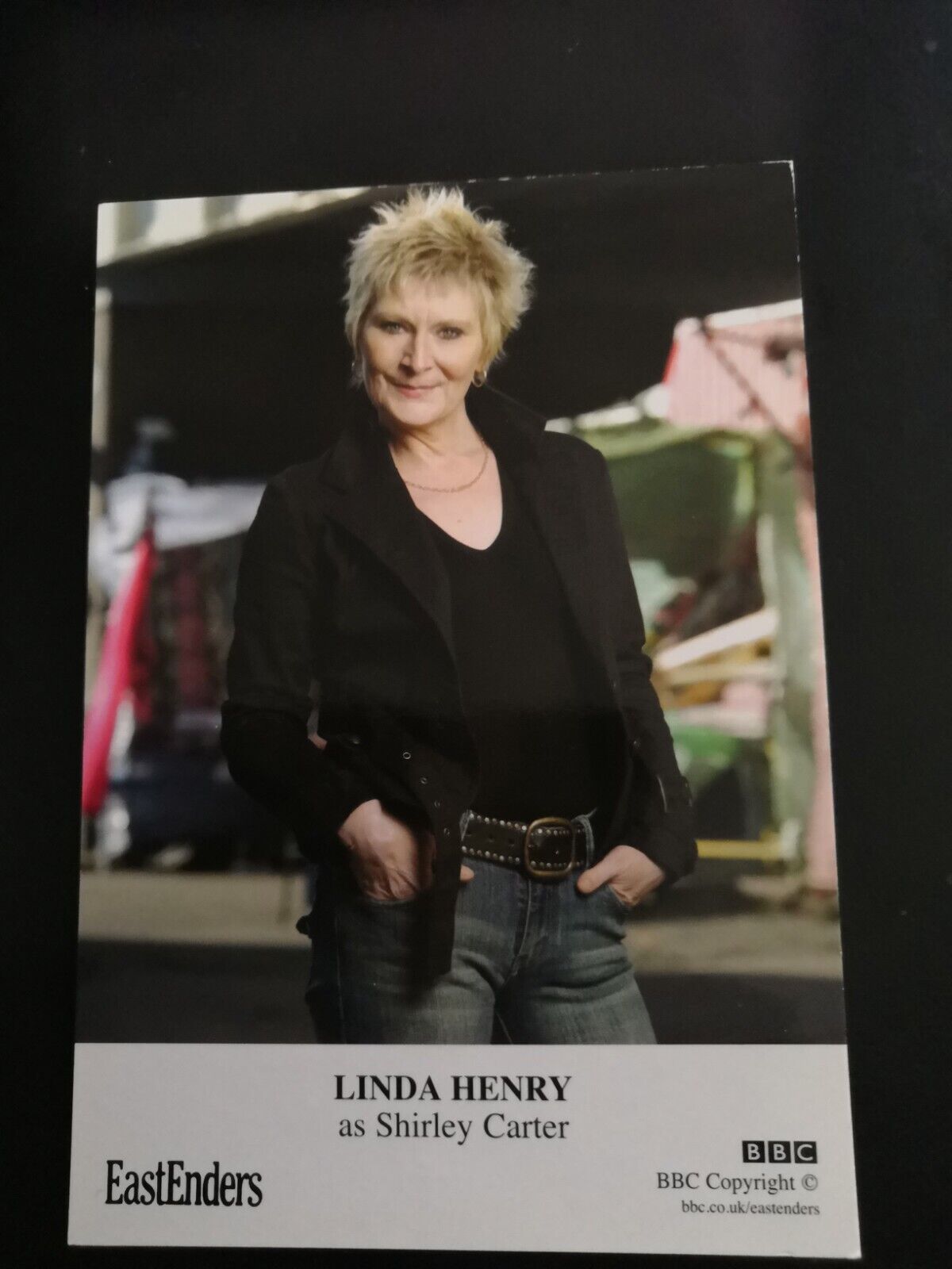 EASTENDERS CAST CARD OF LINDA HENRY UNSIGNED