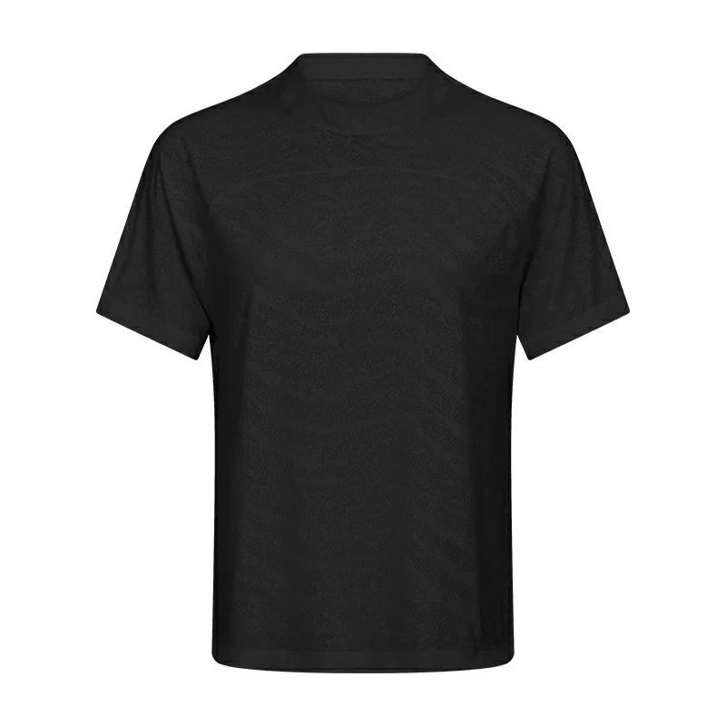 Hergymclothing Black loose exercise shirts online shopping