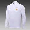 2022 France Half-Pull Training Suit White Football Jersey 1:1 Thai Quality