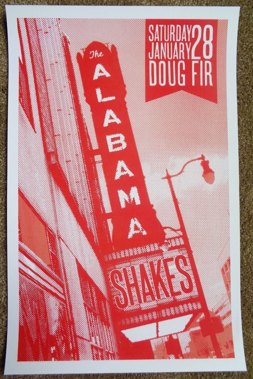 ALABAMA SHAKES 2012 Gig POSTER Portland Oregon Concert