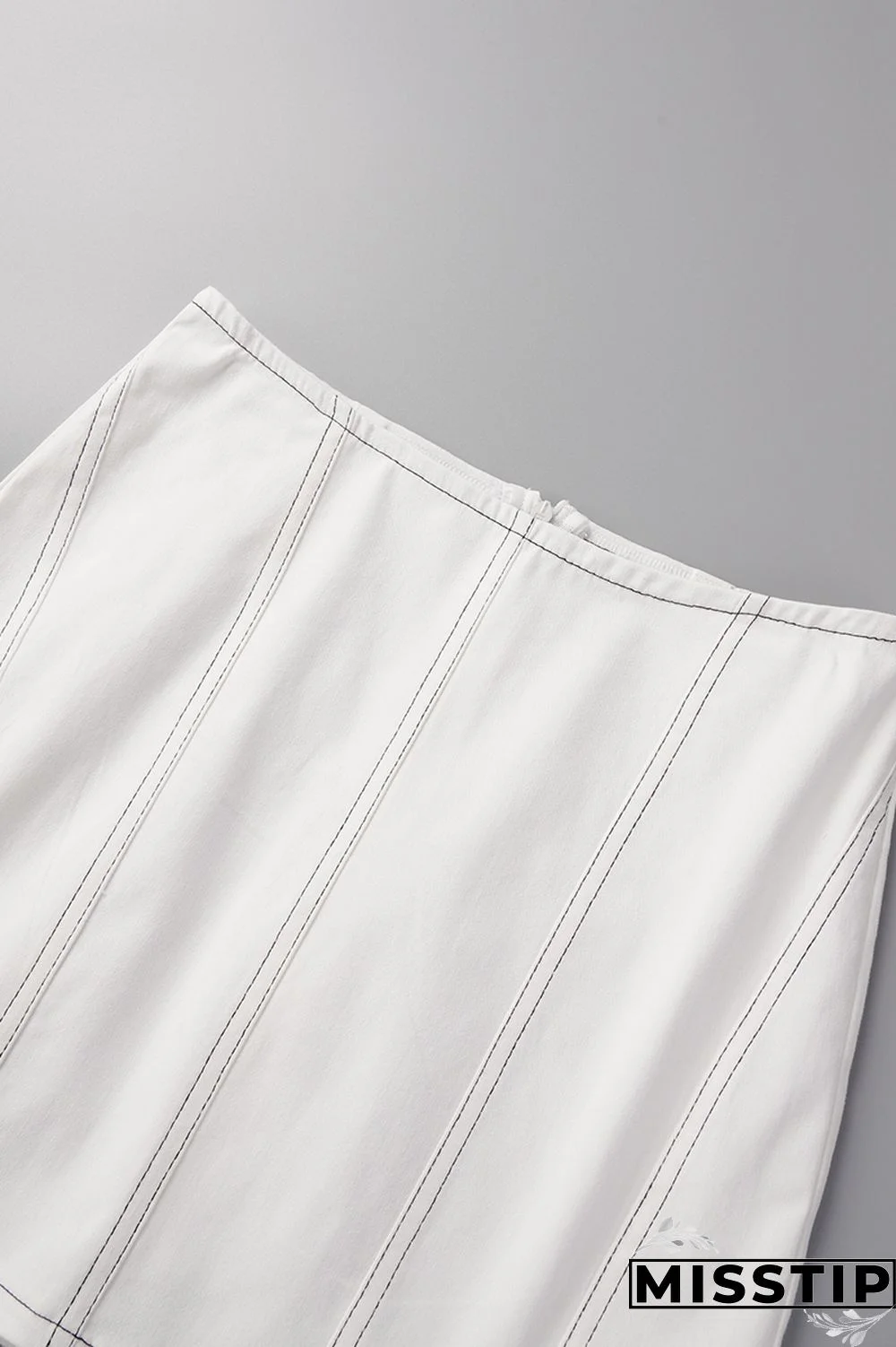 White Casual Solid Patchwork Turndown Collar Long Sleeve Two Pieces