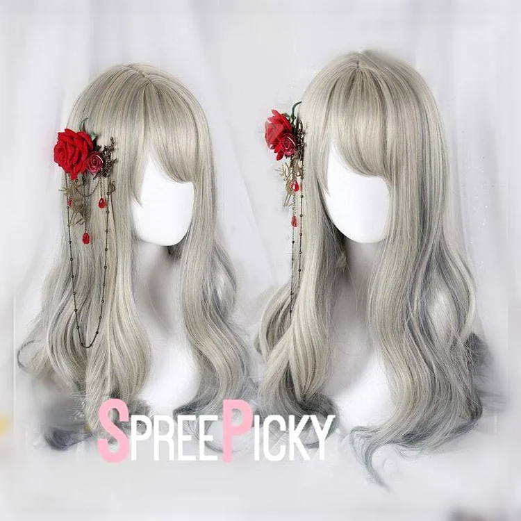 Grey Lolita Long Curl Wig SP179406