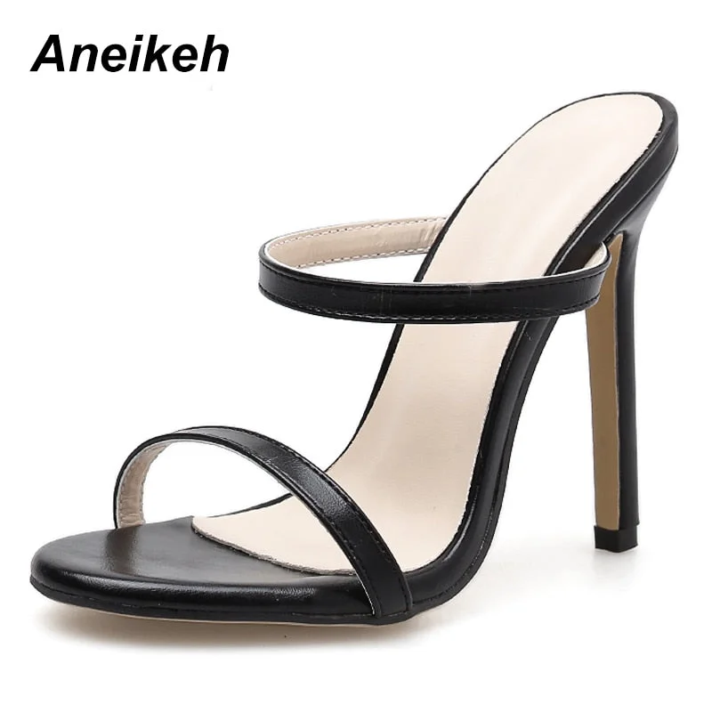 Aneikeh 2022 Women Sandals Stiletto High Heel Shoes Strap Ankle Wrap OL Sexy Pumps Party Dress Dropshipping Shoes Size 35-40