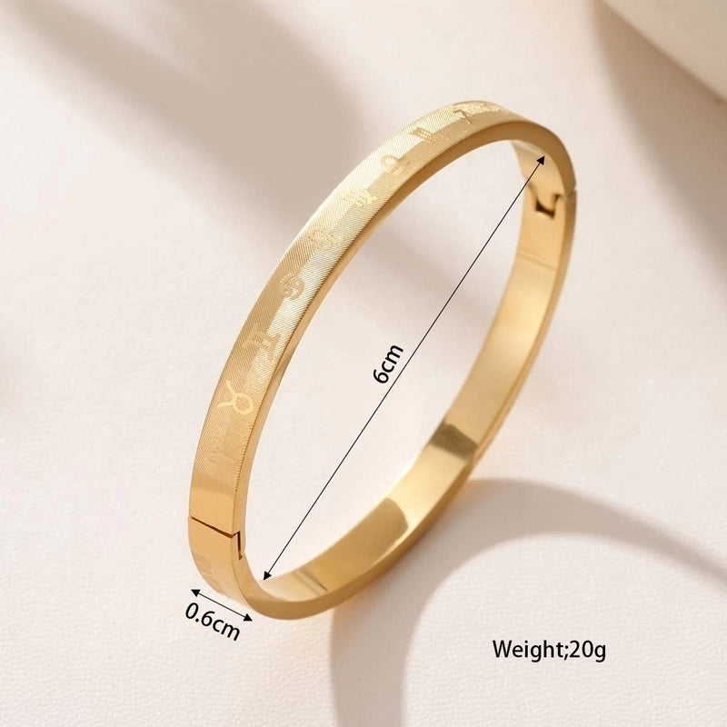 Retro Constellation Titanium Steel Bangle In Bulk