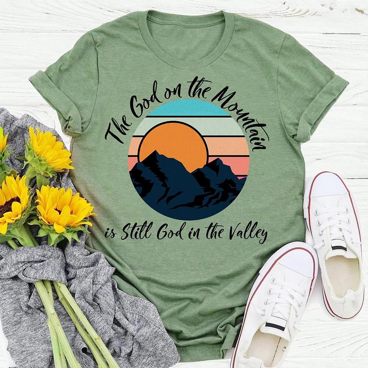ANB - The god on the mountain village life Retro Tee -05206