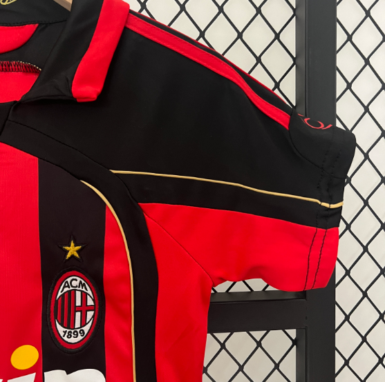 Retro 06/07 AC Milan Home Kids Kit Football Shirt Thai Quality
