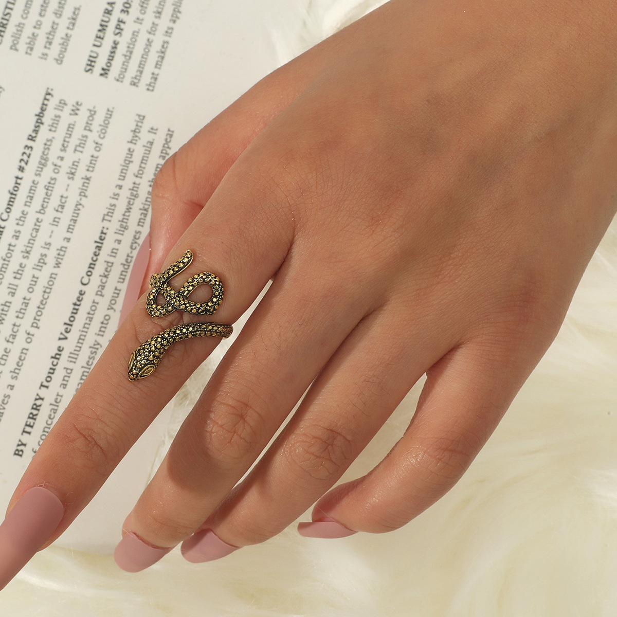 Snake Vintage Gold Plated Ring