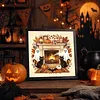 Kit de peinture en diamant 5D Halloween avec perceuse carr&eacute;e (foyer d&rsquo;Halloween douillet)