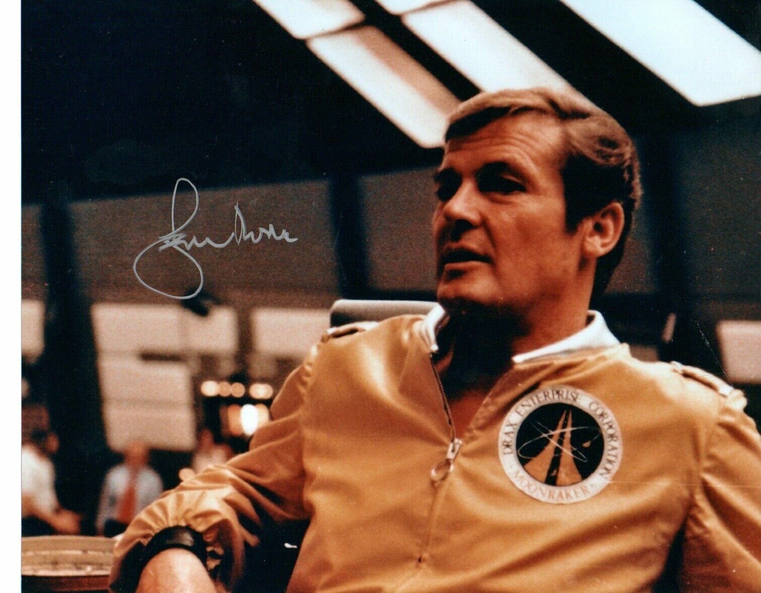 Roger Moore James Bond Signed 10 by 8 Moonraker Genuine Autograph Photo Poster painting 007 COA