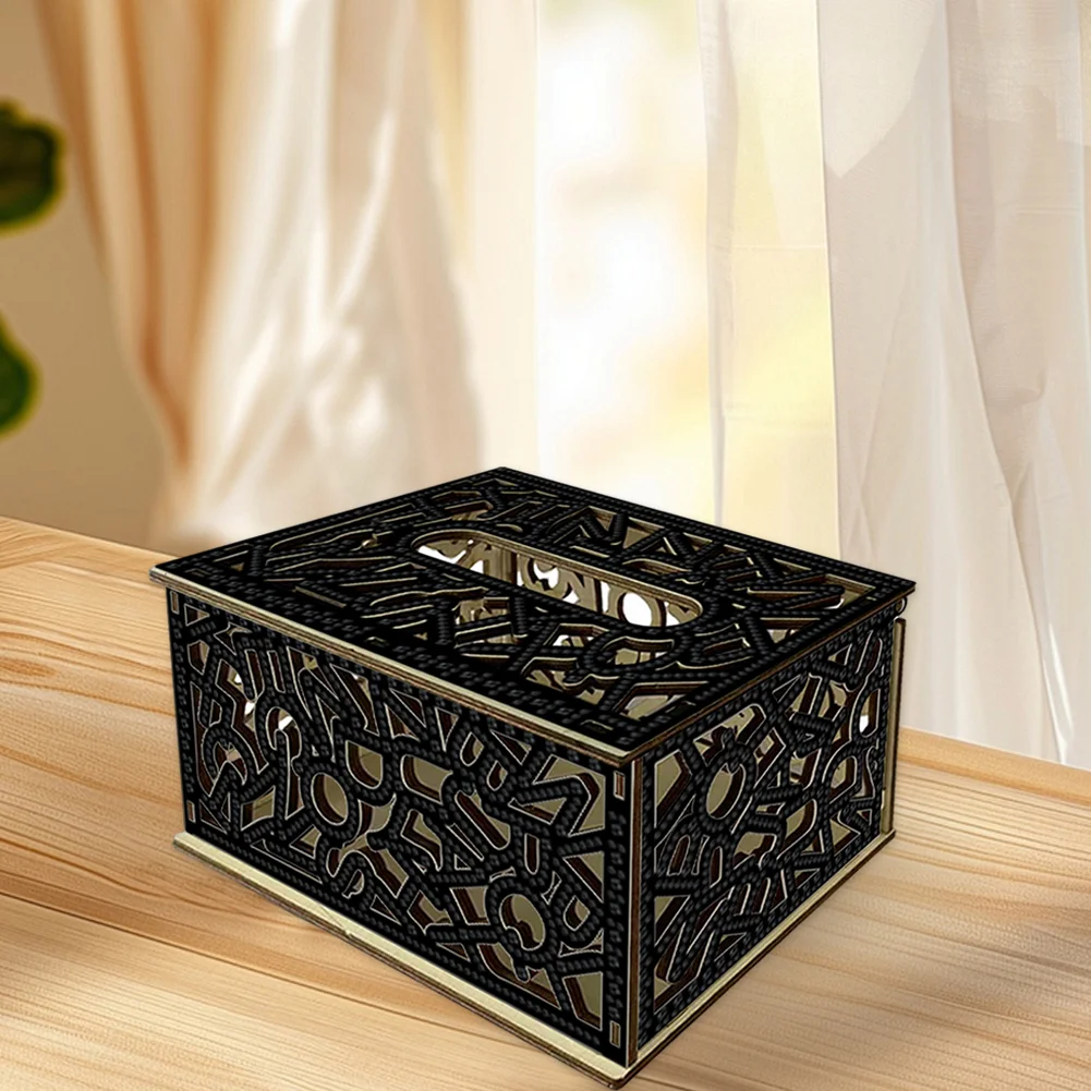 Diamond Painting Paper Towel Holder Napkin Dispenser for Beginners (Black)