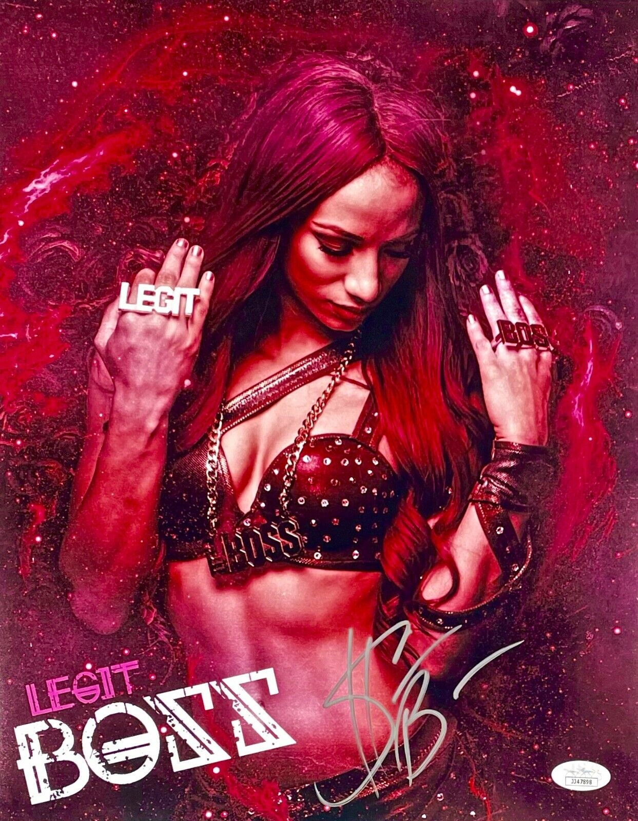 SASHA BANKS Autograph SIGNED 11x14 Photo Poster painting LEGIT BOSS WWE JSA CERTIFIED AUTHENTIC