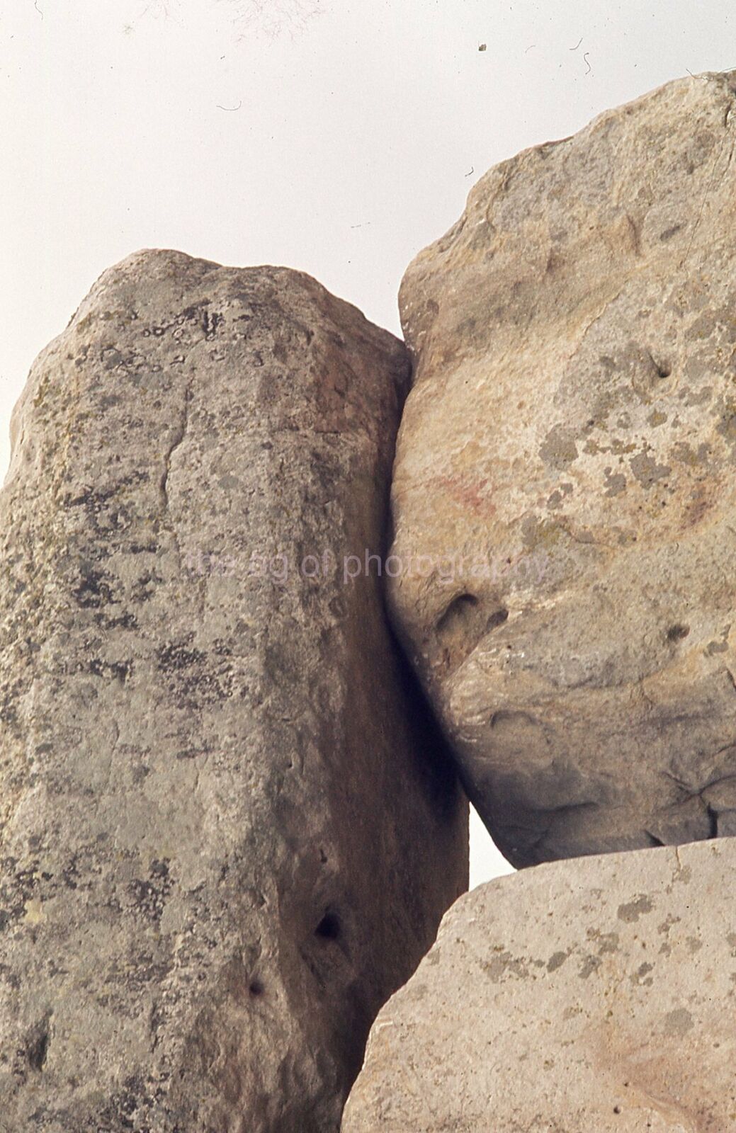 MEGALITH SITE ABSTRACT 35mm FOUND SLIDE England COLOR Photo Poster painting STONEHENGE? 16 T 22