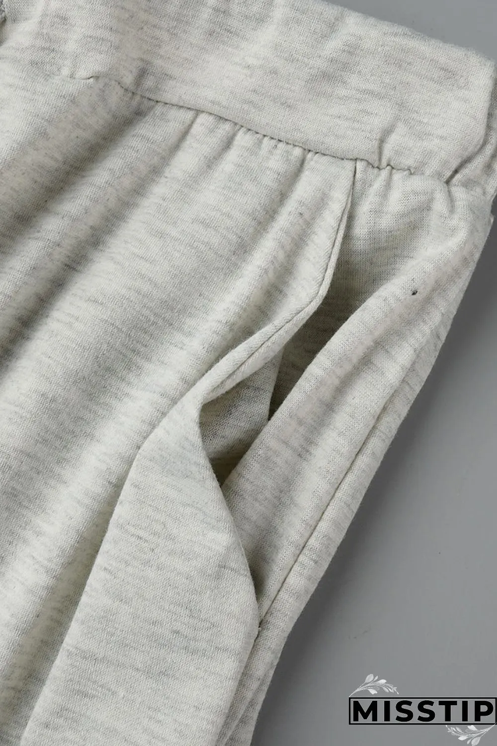 Cream White Casual Print Fold Pants O Neck Short Sleeve Two Pieces