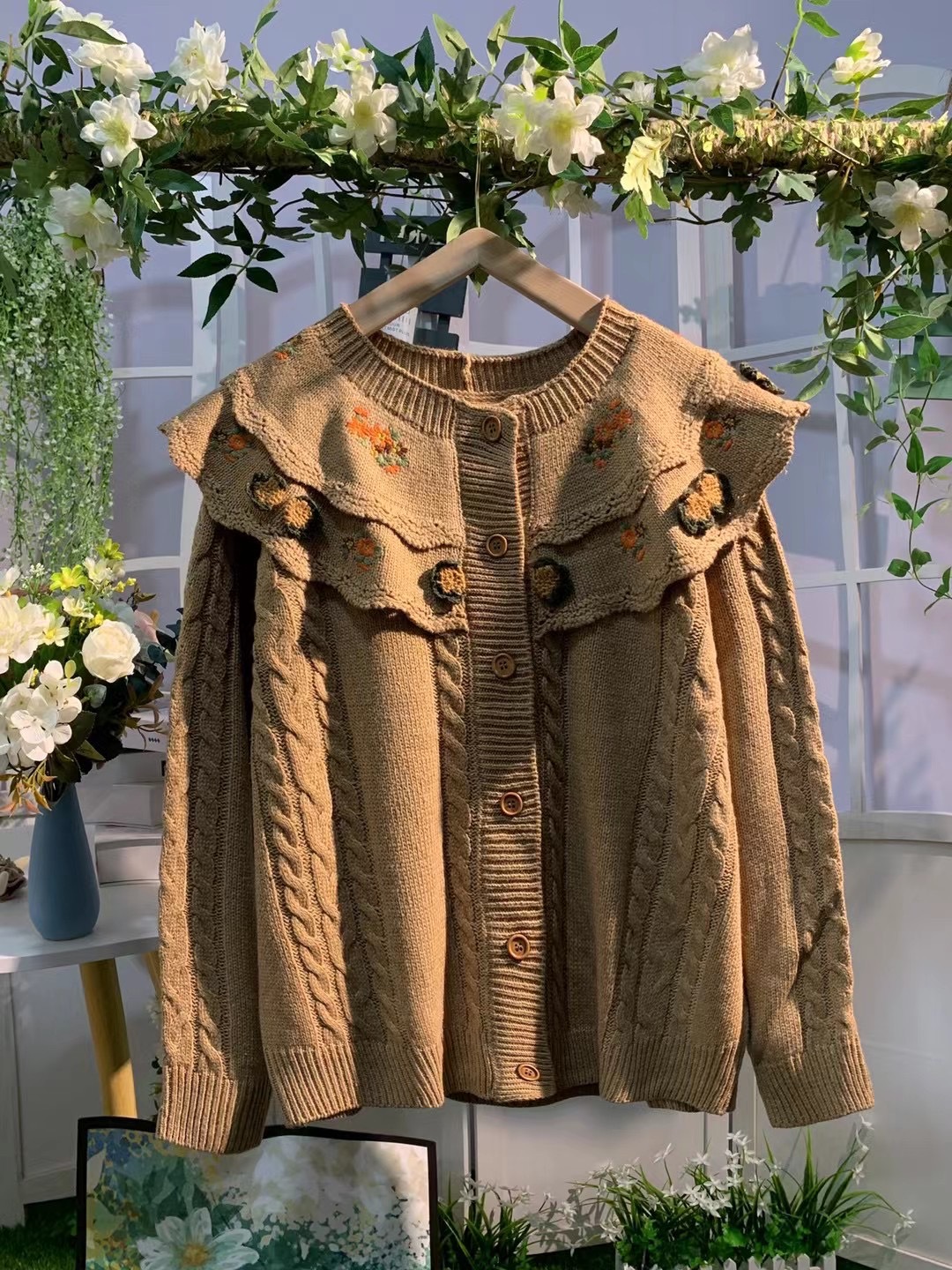 Chicfifth Sweater Women Winter Long Sleeve High Quality Autumn Vintage Top Knitted Cardigan