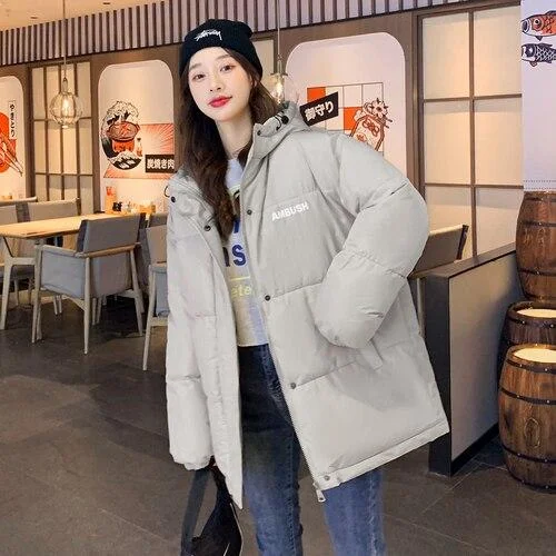 Casual cotton clothes women winter couple clothes loose thick bread clothes ins tide cotton-padded jacket jacket