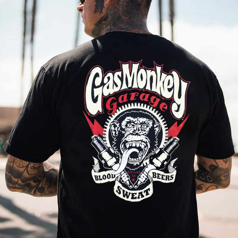 Cotton Gas Monkey Garage Logo T-Shirt