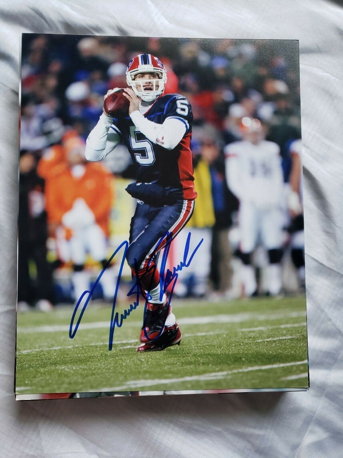 TRENT EDWARDS BUFFALO BILLS SIGNED AUTOGRAPHED 8X10 Photo Poster painting COA FOOTBALL