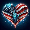 Independence Day Statue Of Liberty-11CT Stamped Cross Stitch 40*40cm tapestrymarket