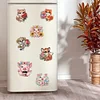 12PCS DIY Diamond Art Refrigerator Sticker Kits for Home Decor (Piglet)