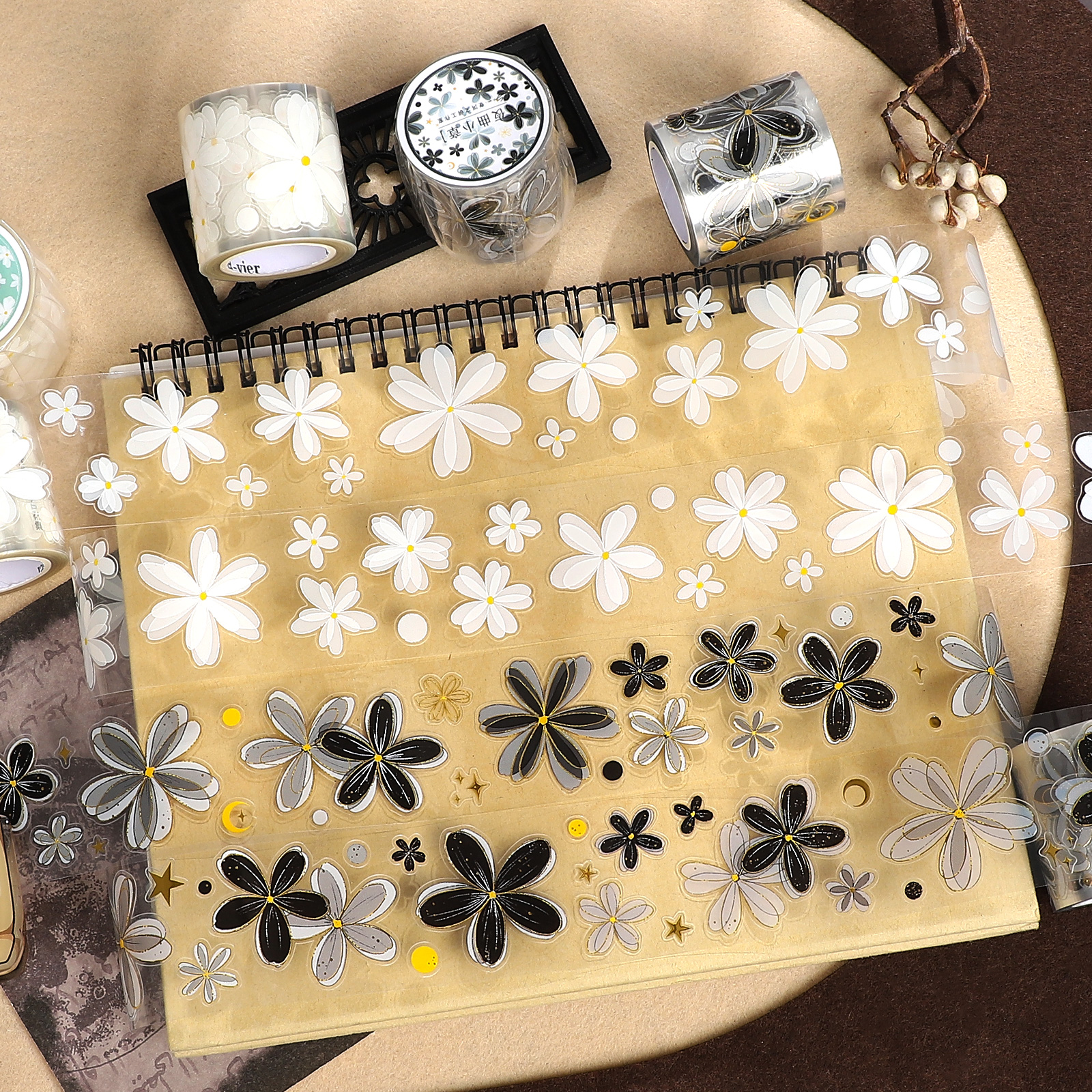 PET 테이프 - 녹턴 미니어처 시리즈 빈티지 꽃