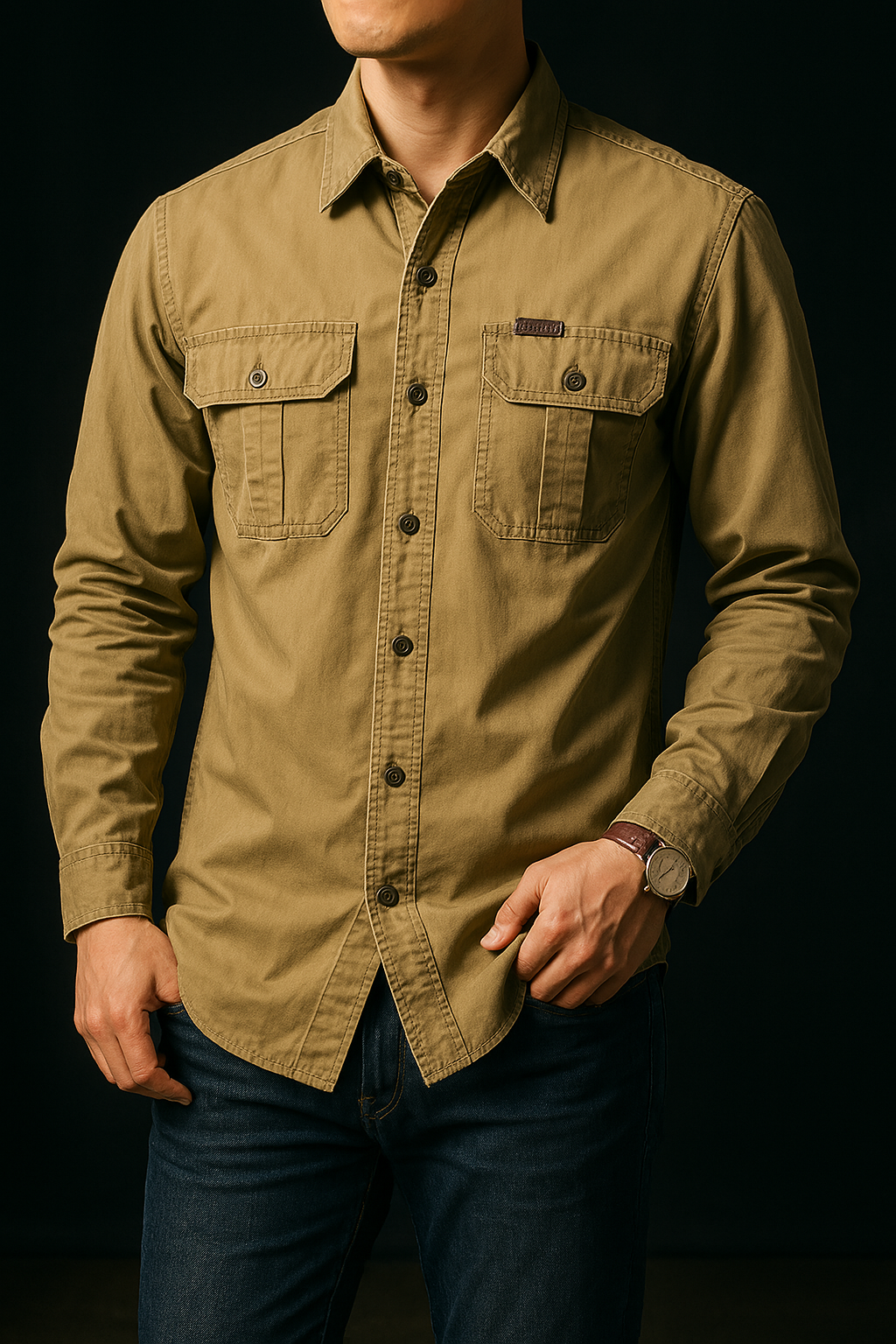 Double Pocket Cargo Shirts