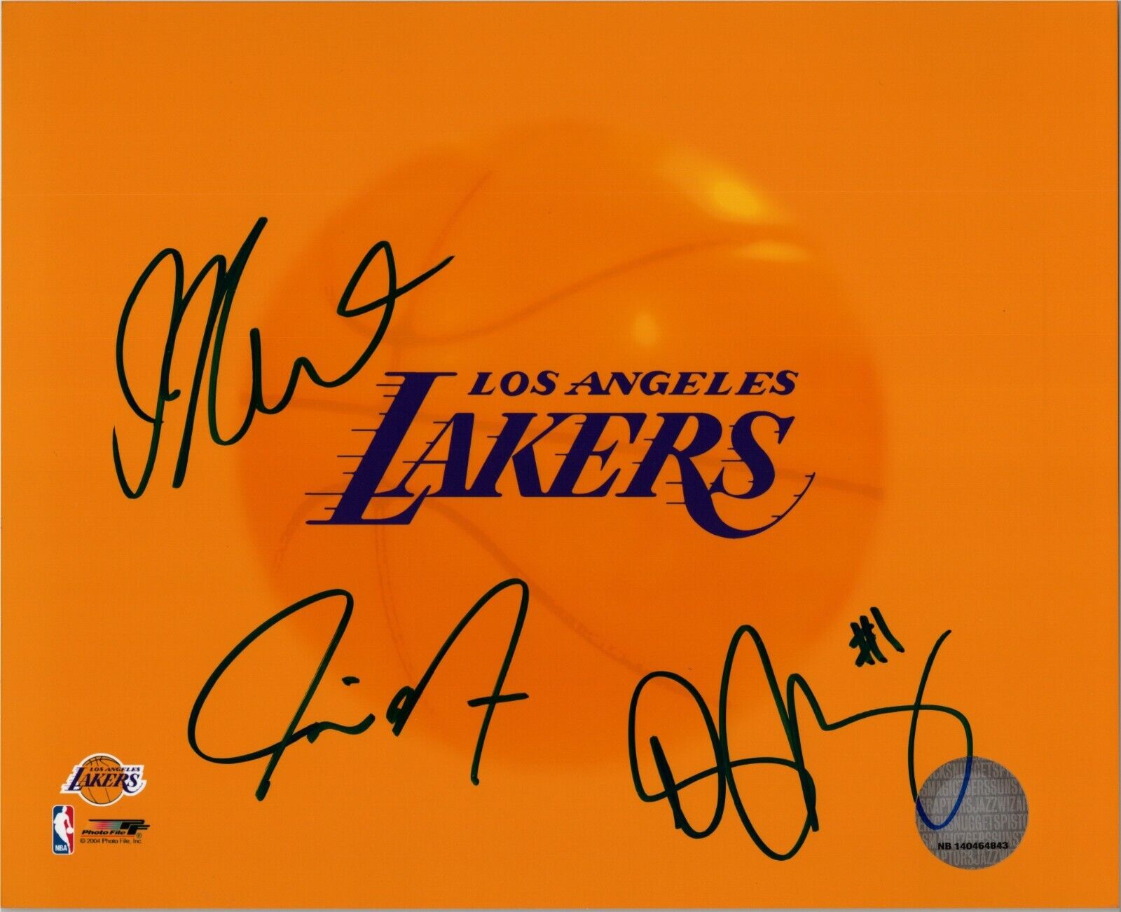 JORDAN HILL ~DARIUS MORRIS ~JODIE MEEKS Authentic Signed LA Lakers