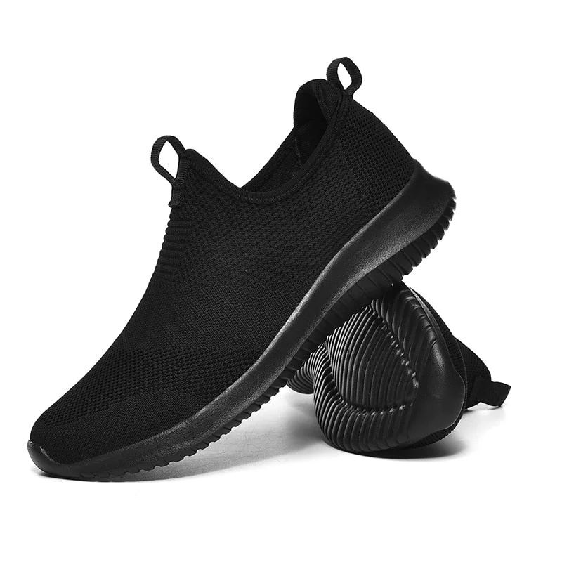 Men Sneakers Lightweight Flykint Casual Shoes Men Slip On Walking Socks Shoes Trainers Mesh Flat Homme Big Size Tenis Masculino