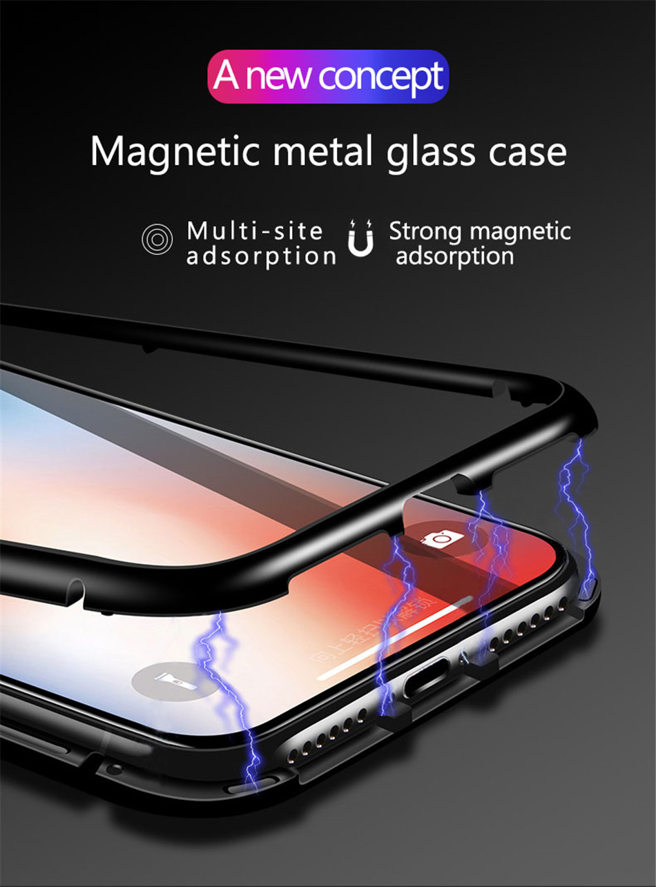 Anti-Peep High Luxury Magnetic Adsorption Metal Case For IPhone