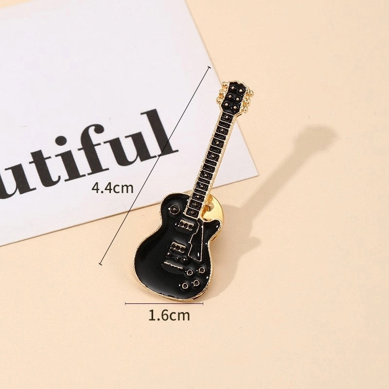 Casual Minimalist Pin Guitar Alloy Enamel Unisex Brooches