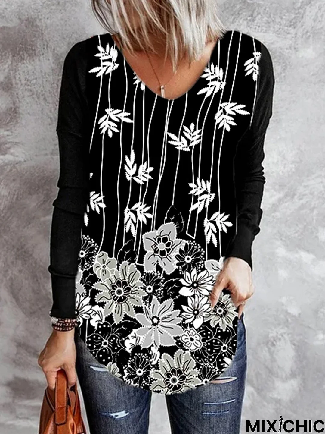 Casual Floral Tops