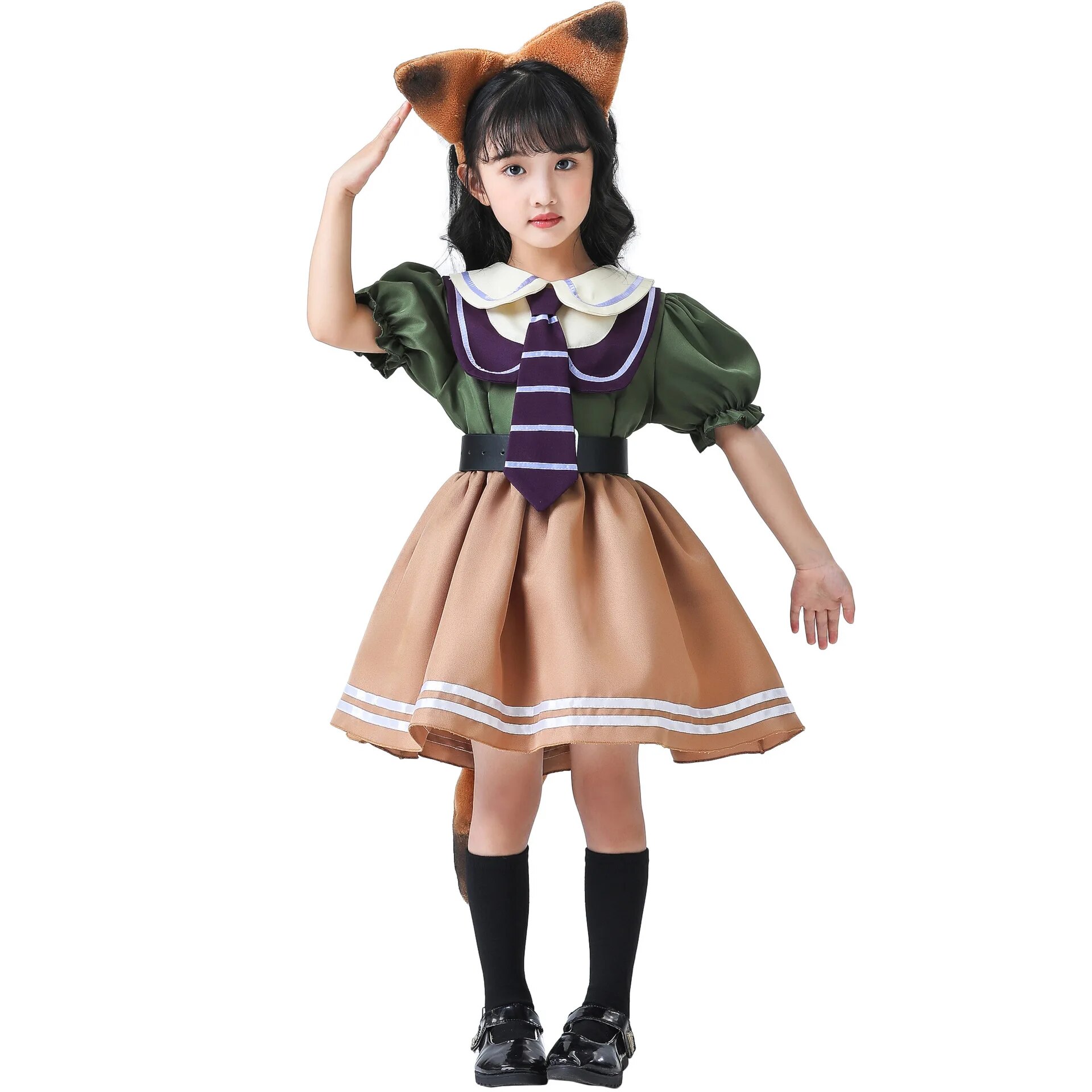 [Wetrose] In Stock Fox Dress Cosplay Costume Halloween Kid Size For Kids Cute Girl Stage Performance Children's Day