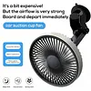 Portable Car Fan with Strong Suction and 3 Speeds Rechargeable Dashboard Cooling Air Wall Fan for Sedan SUV RV Auto Vehicles Home Windshield