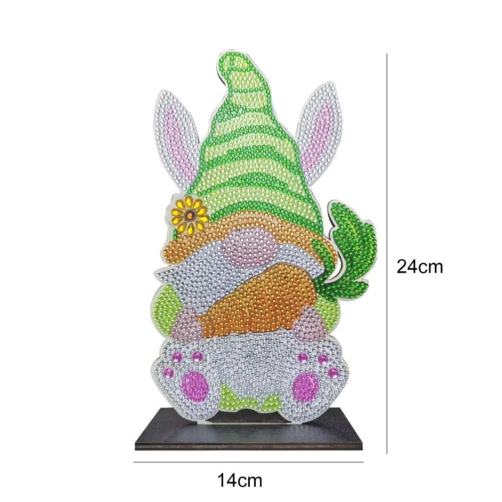 DIY Goblin Wooden Table Ornament Art Crafts Single Sided Home Decoration
